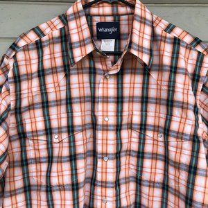 Wrangler Western Shirt Men's X-Large Pearl Snap